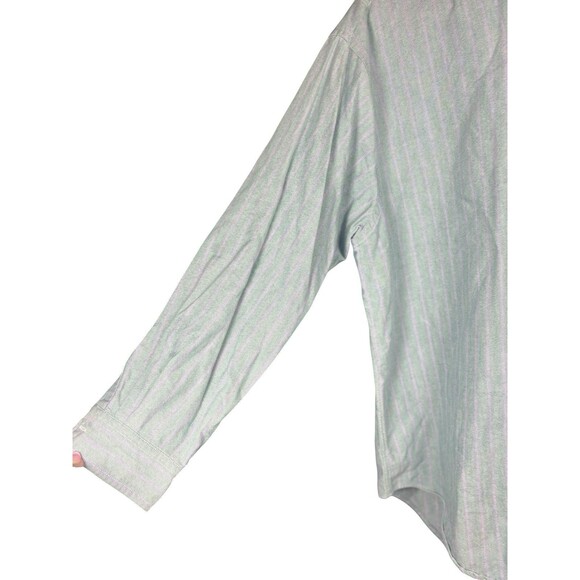 Vintage Abercrombie Fitch Shirt Mens Med Chambray Green The Big Shirt Button‎ - Picture 6 of 11